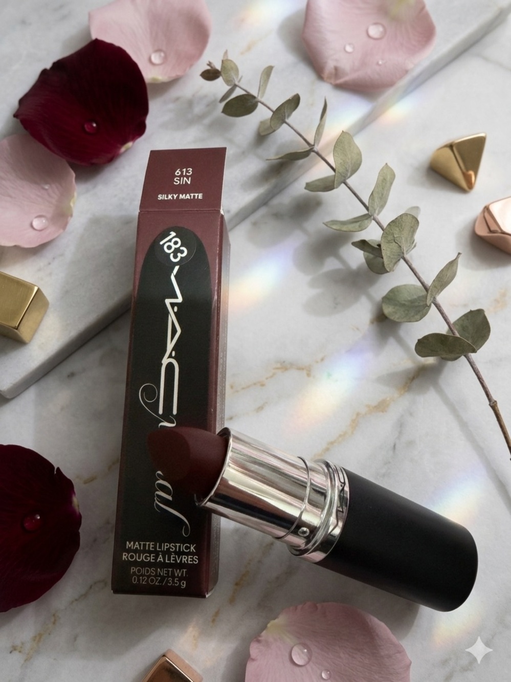 MAC Cosmetics Matte Lipstick - 613 Sin (Silky Matte) Deep Berry